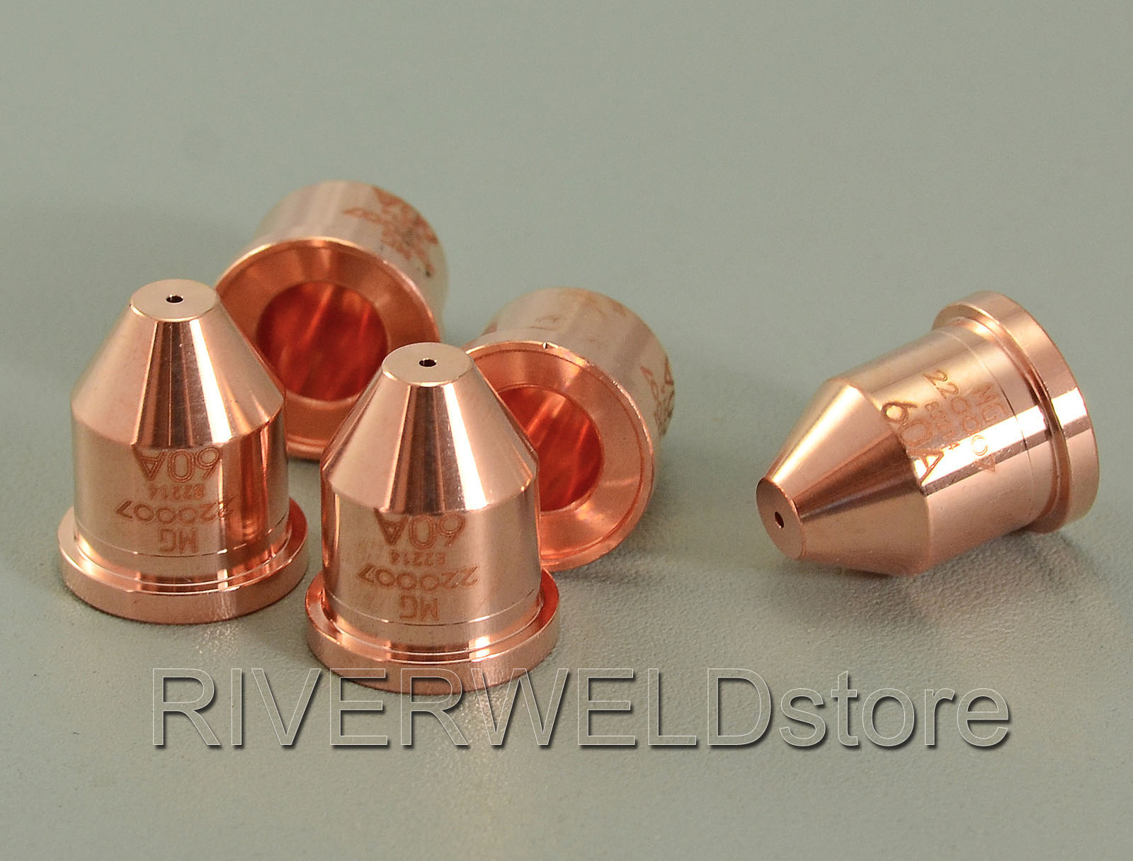 Hypertherm Nozzle 220007 60 Amp for Powermax 600 800 900 1000 1100 1250 1650 RT60 / RT60M T80 / T80M RT80 / RT80M T100 / T100M Hand / Machine Torches Consumables Pack of 5