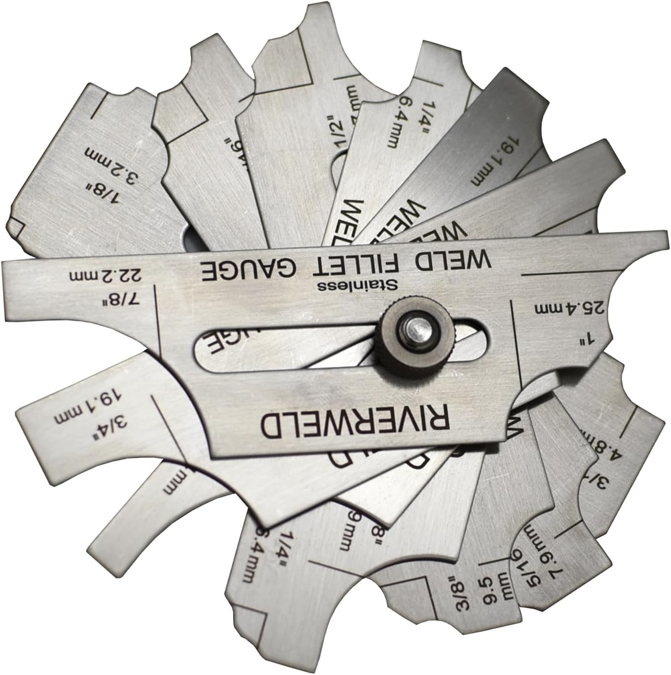 RIVERWELD 7piece Fillet Weld Set Gage Rl Gauge Depth Gauges Welding In