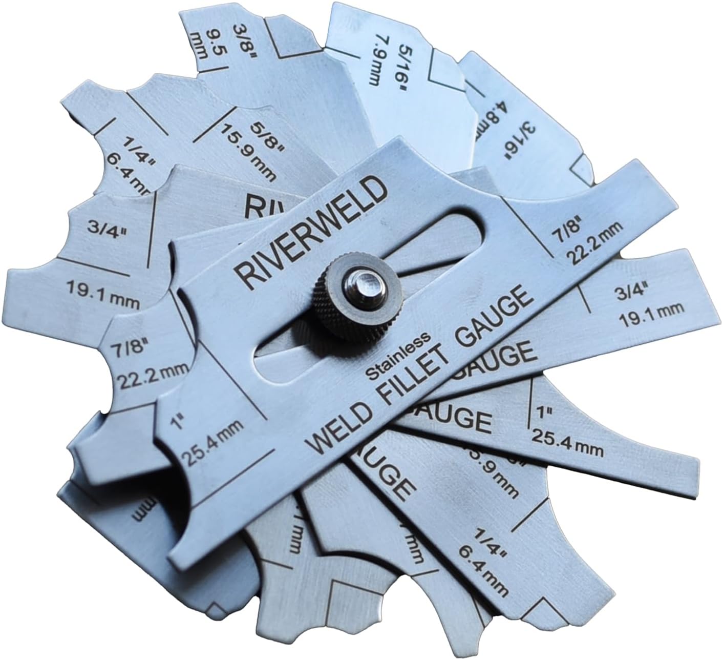 RIVERWELD 7piece Fillet Weld Set Gage Rl Gauge Depth Gauges Welding In