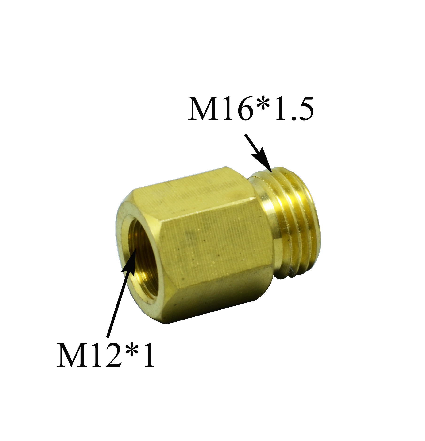 TIG Welding Torch Fitting Connector Adapter (M12x1.0 Change M16x1.5)