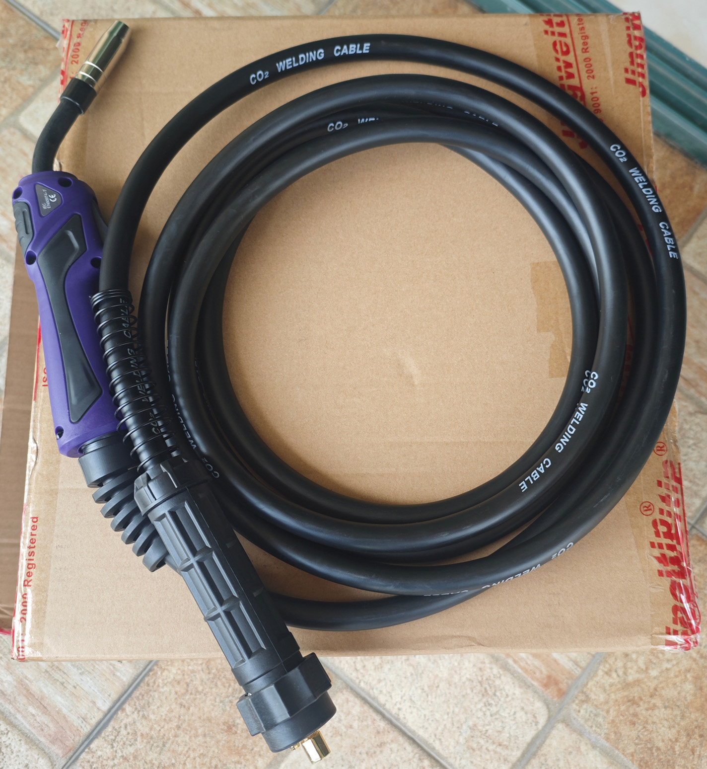 RIVERWELD 15AK MB15 Complete Torch 002.0449 Compalible Parts for BINZEL Air Cooled MIG MAG Welding Torch Cable Assembly 16mm2 3M Length (10ft)