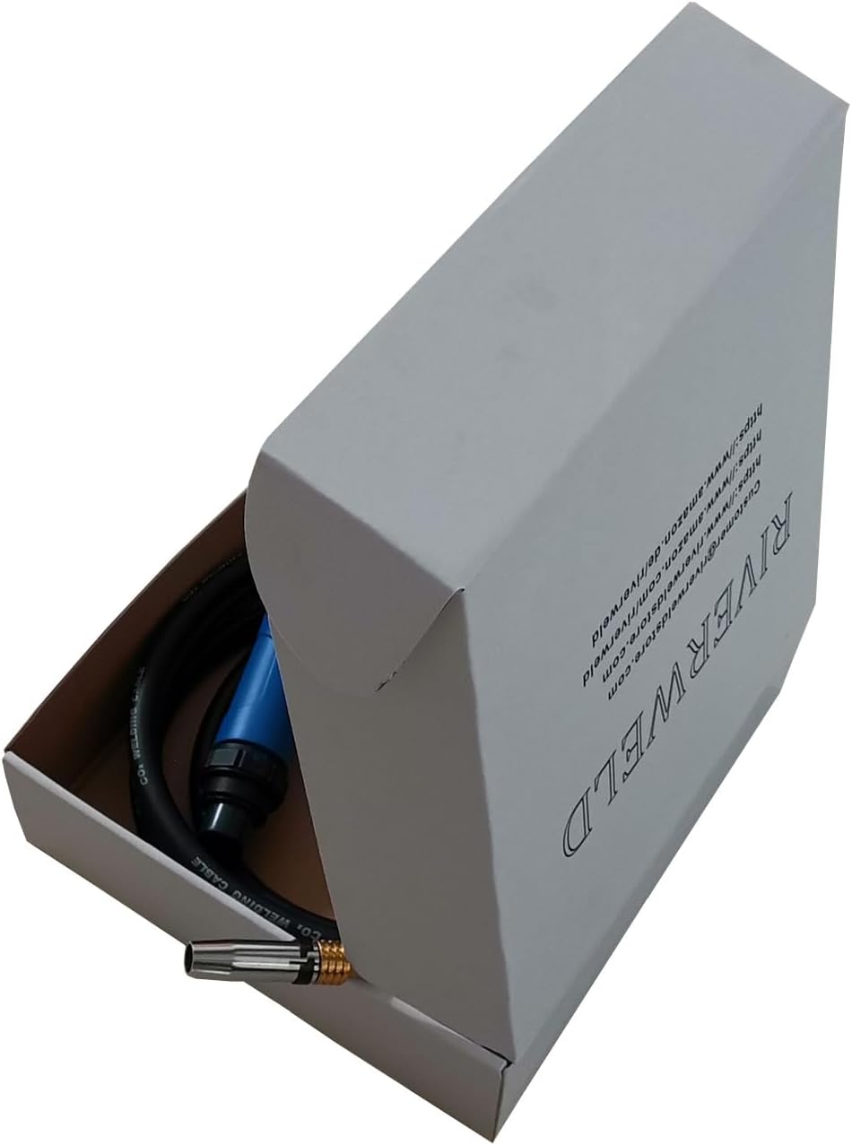 RIVERWELD 15AK MB15 Complete Torch 002.0449 Compalible Parts for BINZEL Air Cooled MIG MAG Welding Torch Cable Assembly 16mm2 3M Length (10ft)