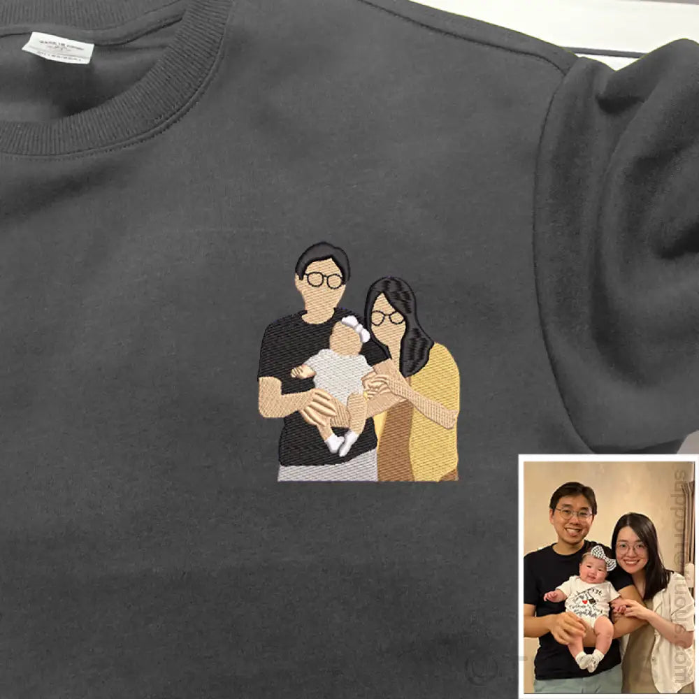 Customized Sweatshirt For Family Portrait