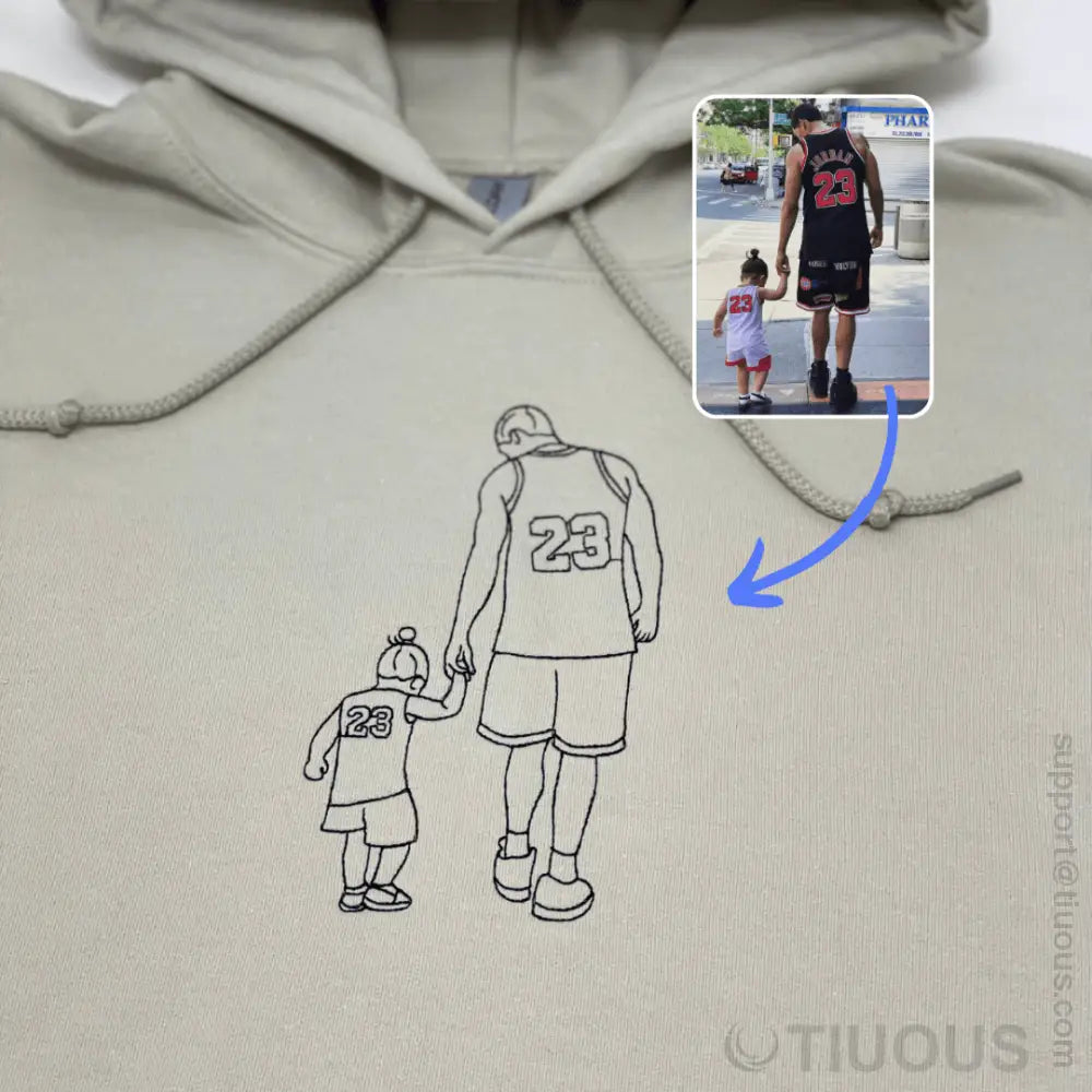 Father And Son Embroidered Sweatshirt Hoodie Personalized Fathers Day Gifts Unique For Dad