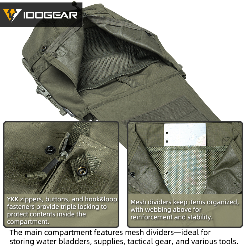 IDOGEAR Tactical Zip-on Panel Pouch Backpack Vest Accessory Bag for CPC AVS JPC2.0 3531