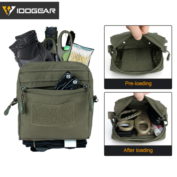 IDOGEAR Tactical Square MOLLE Pouch General Purpose GP Bag 35105