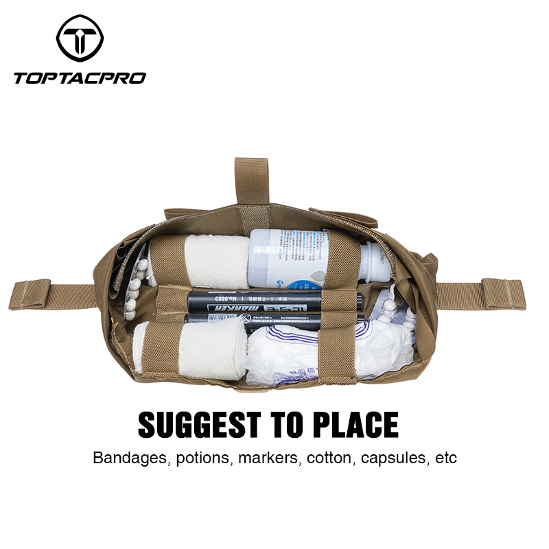 TOPTACPRO Tactical Medical Pouch Roll 1 Trauma EDC Pouch IFAK First Aid Kit Pouch 8531