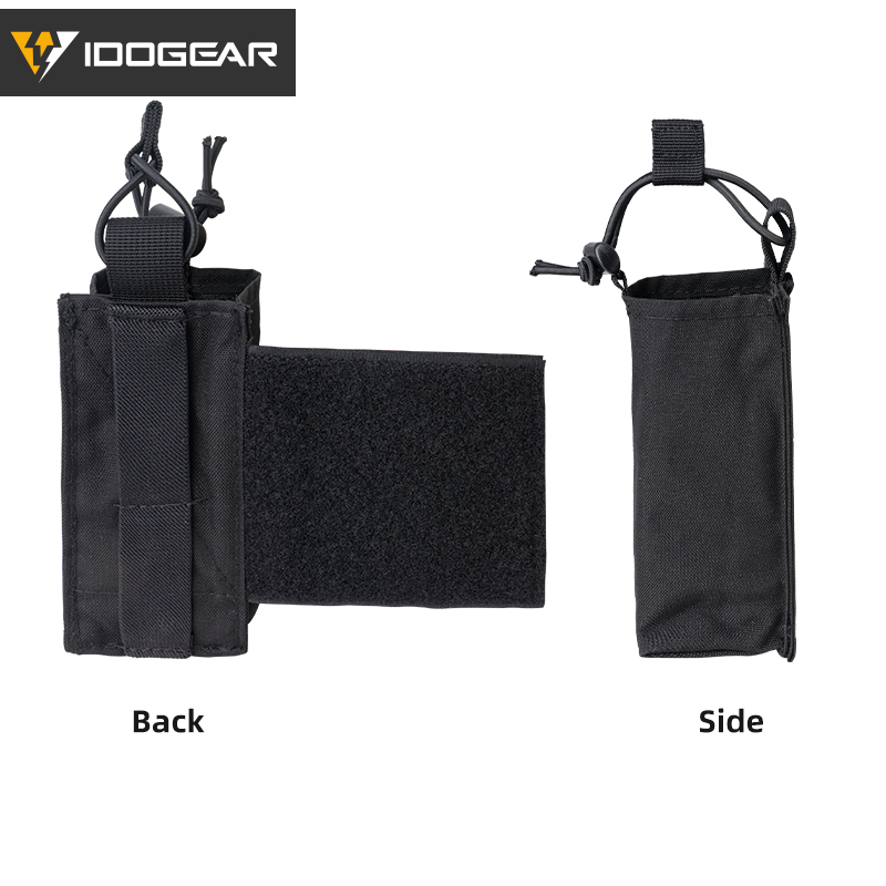 IDOGEAR Tactical Radio Pouch Expander Wings Walkie Talkie Holder Hook&Loop Camo 3317-D