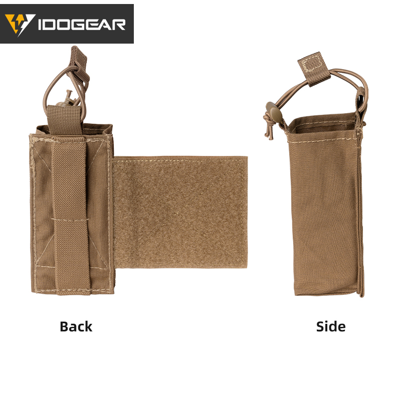 IDOGEAR Tactical Radio Pouch Expander Wings Walkie Talkie Holder Hook&Loop Camo 3317-D