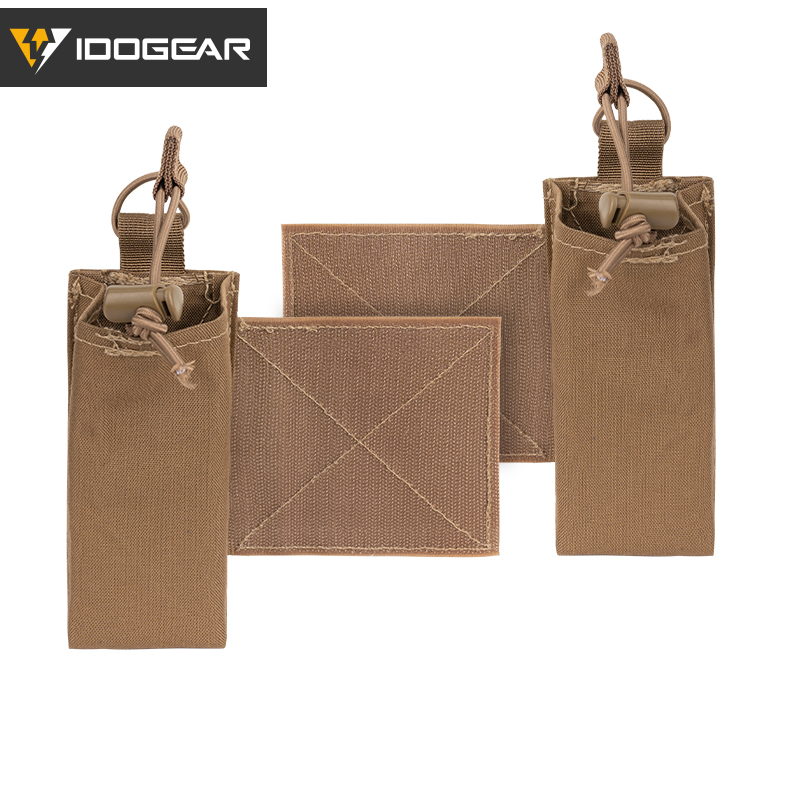 IDOGEAR Tactical Radio Pouch Expander Wings Walkie Talkie Holder Hook&Loop Camo 3317-D