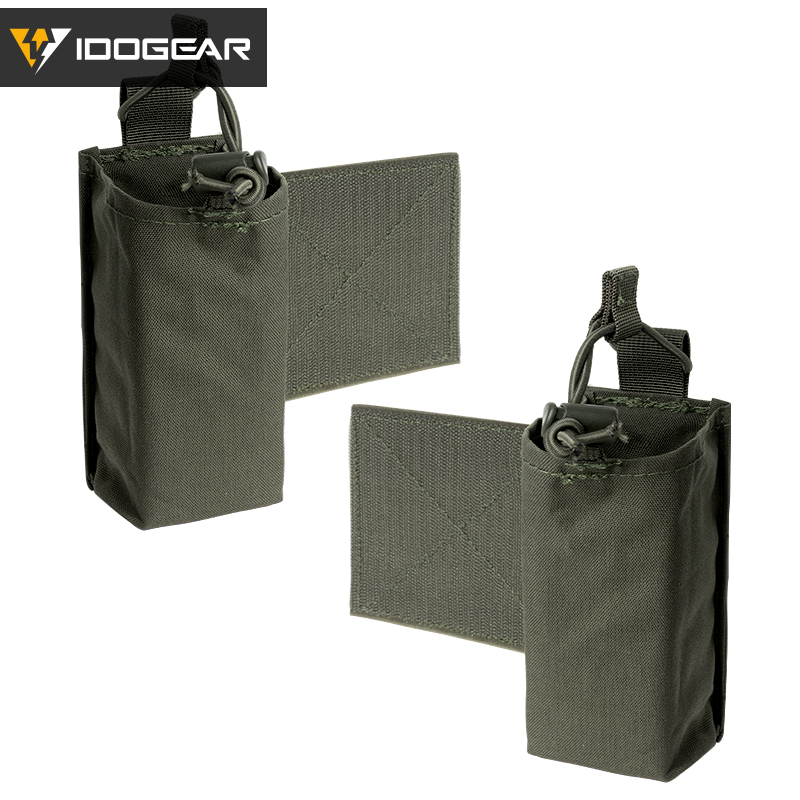 IDOGEAR Tactical Radio Pouch Expander Wings Walkie Talkie Holder Hook&Loop Camo 3317-D