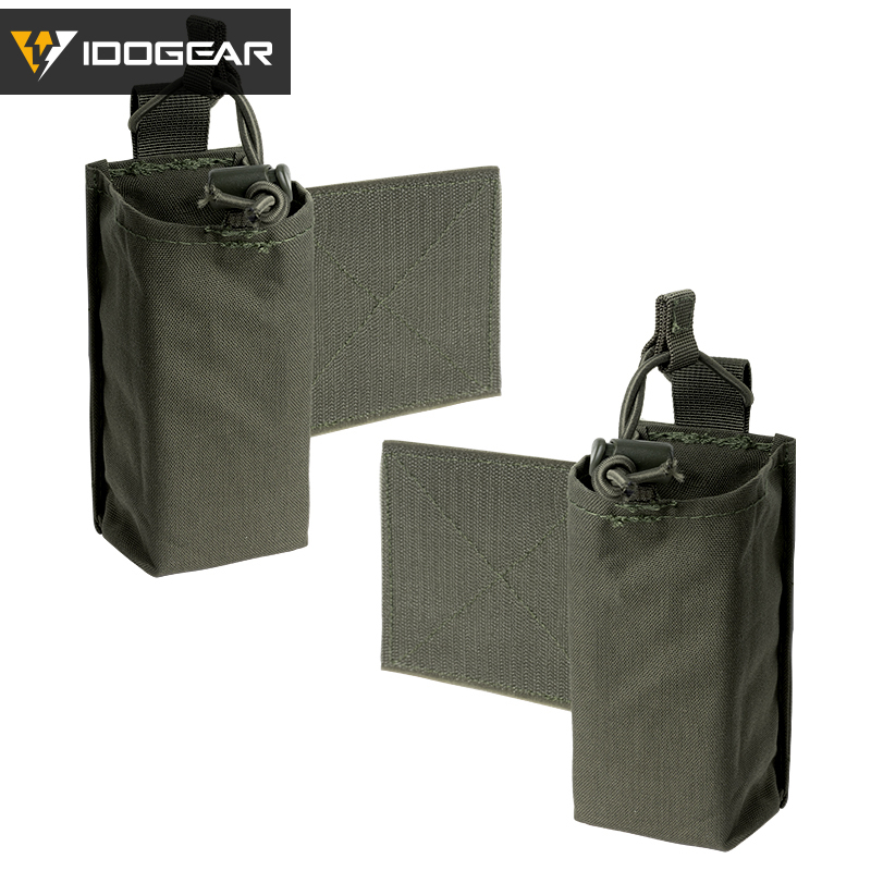 IDOGEAR Tactical Radio Pouch Expander Wings Walkie Talkie Holder Hook&Loop Camo 3317-D