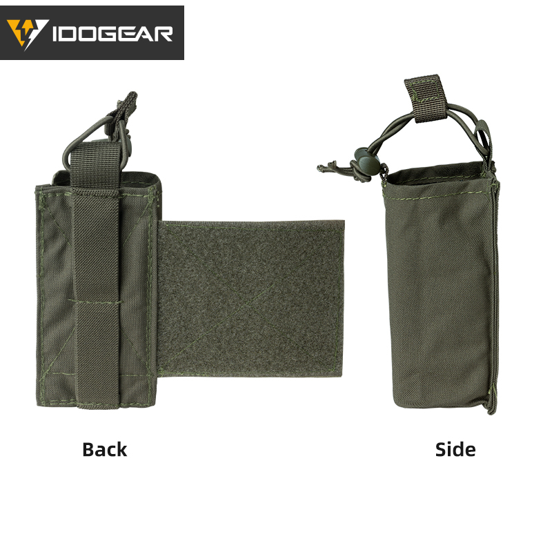 IDOGEAR Tactical Radio Pouch Expander Wings Walkie Talkie Holder Hook&Loop Camo 3317-D