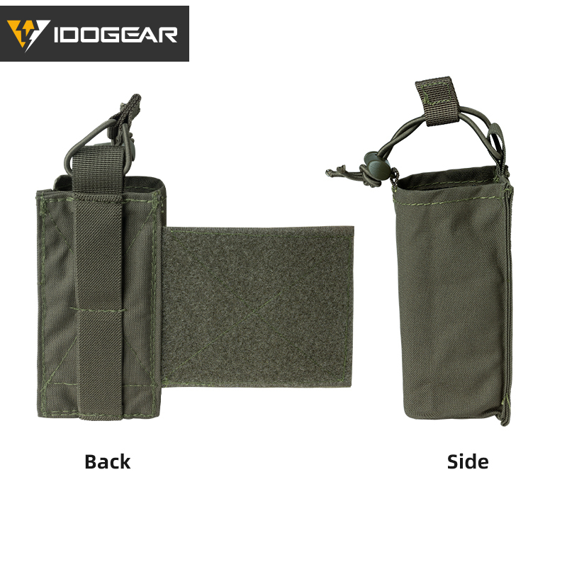 IDOGEAR Tactical Radio Pouch Expander Wings Walkie Talkie Holder Hook&Loop Camo 3317-D