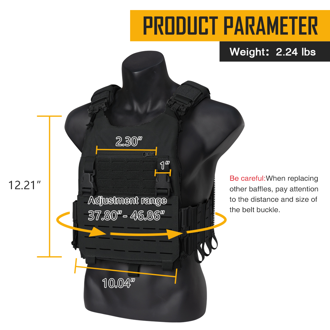 IDOGEAR LSR Tactical Plate Carrier with 556 Mag Pouch Triple Mag Carrier Laser Cut 3318SET