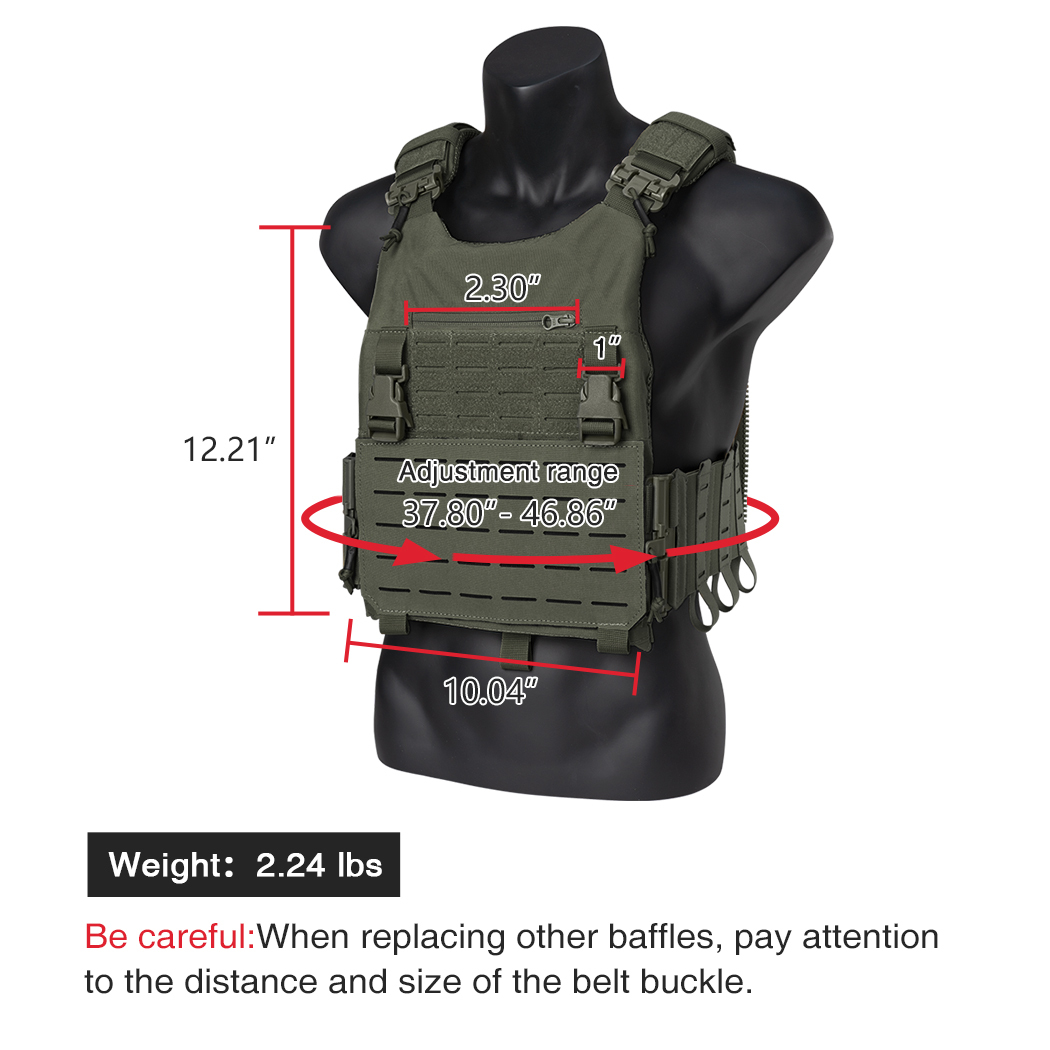 IDOGEAR Tactical Vest with Drop Pouch, Chest Pouch and Triple Mag Pouch Quick Release Laser Cut Combat Vest Set