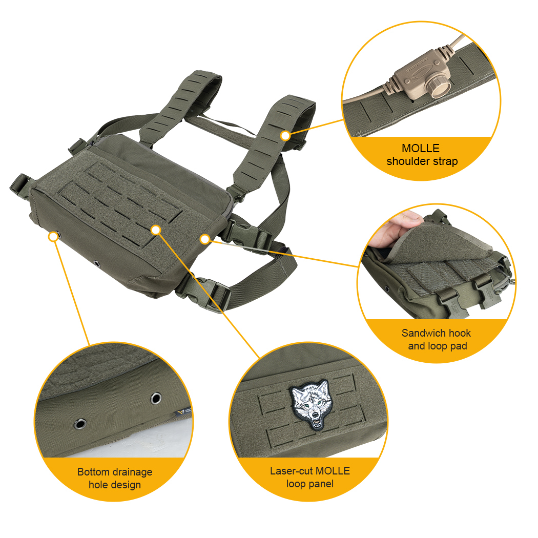  IDOGEAR Tactical KGR Chest Rig Lightweight Genuine Airsoft Chest Bags 3319