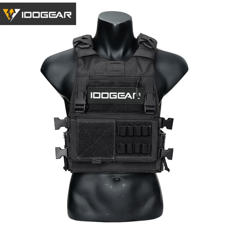 IDOGEAR Tactical 3.0 FCSK Vest with MK3 Placard Holder, Shoulder Cover and LOGO Sticker 3320Set-4Pack