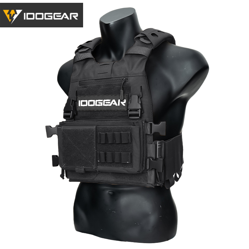 IDOGEAR Tactical 3.0 FCSK Vest with MK3 Placard Holder, Shoulder Cover and LOGO Sticker 3320Set-4Pack