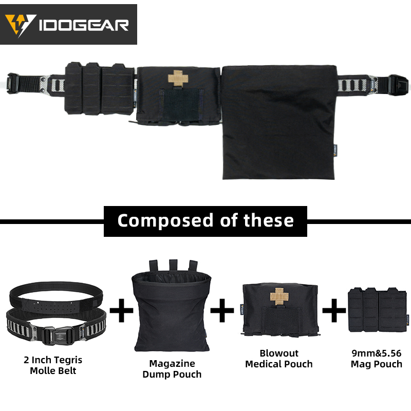 IDOGEAR Tactical Tegris 2" Belt with 1.5" Buckle