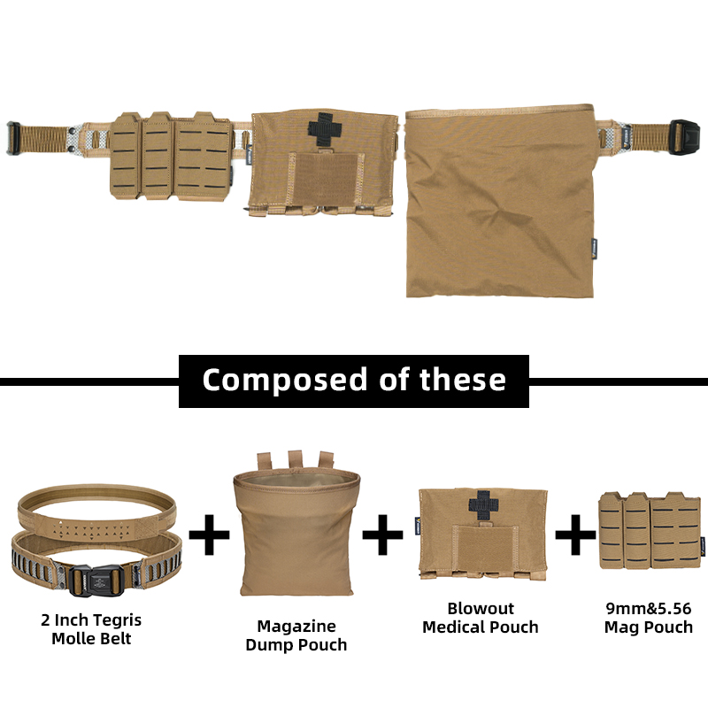 IDOGEAR Tactical Tegris 2" Belt with 1.5" Buckle