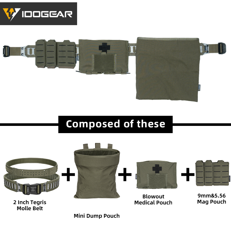 IDOGEAR Tactical Tegris 2" Belt with 1.5" Buckle