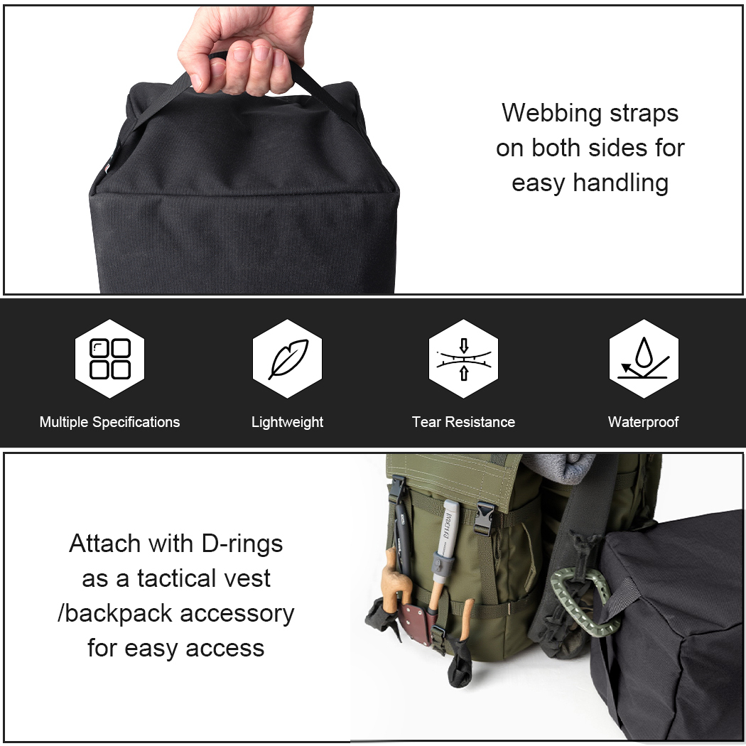 IDOGEAR Tactical Storage Bag Nylon 3PCS Packing Cubes Set 35101