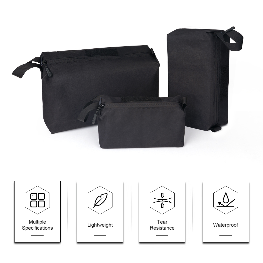 IDOGEAR Tactical Pouch 3-Pack - Zipper EDC Pouch, Nylon Admin Tool Bag 35102