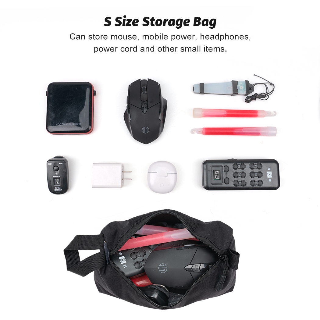 IDOGEAR Tactical Pouch 3-Pack - Zipper EDC Pouch, Nylon Admin Tool Bag 35102