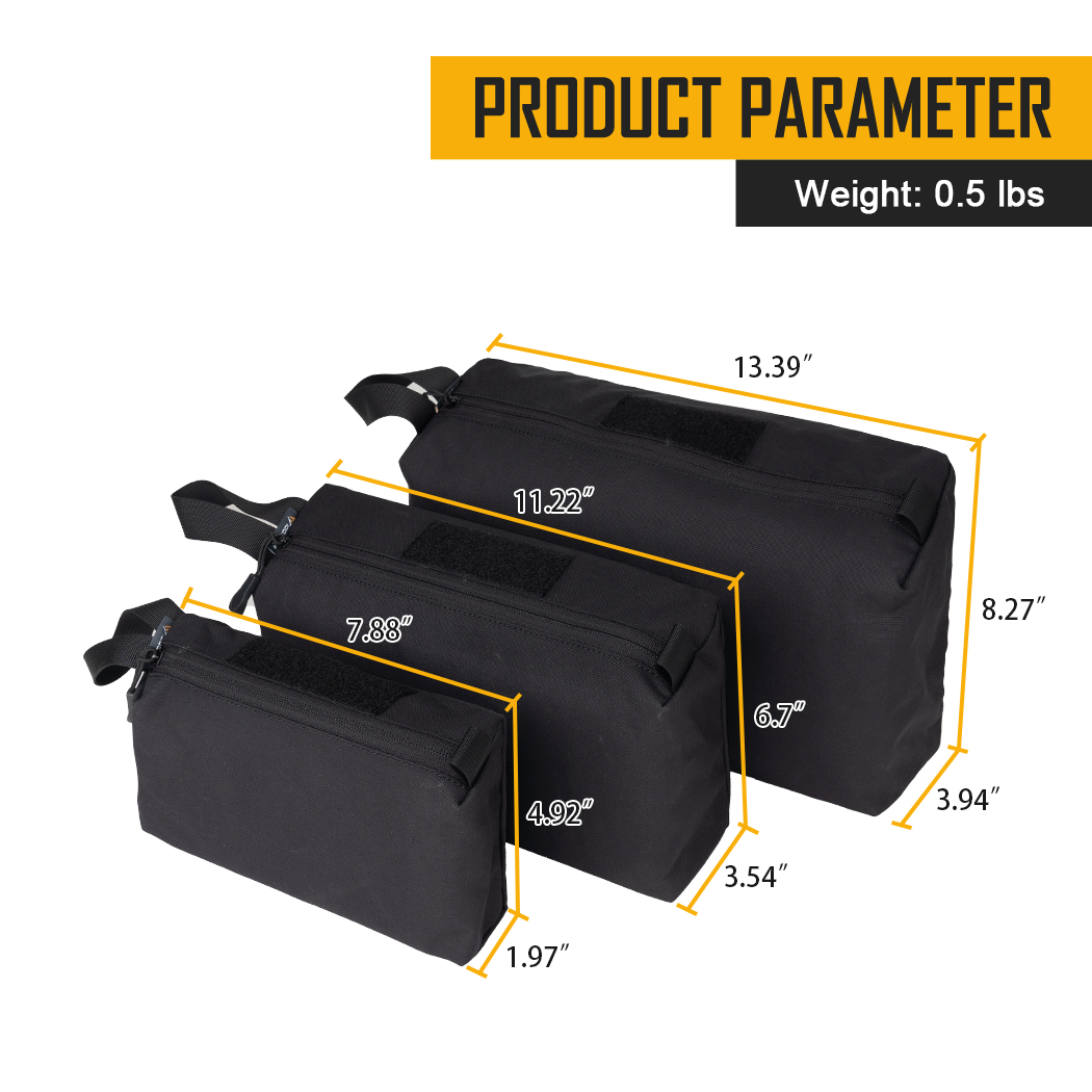 IDOGEAR Tactical Pouch 3-Pack - Zipper EDC Pouch, Nylon Admin Tool Bag 35102