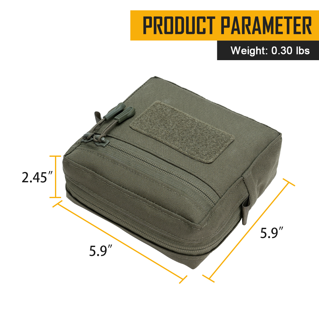 IDOGEAR MOLLE Pouch General Purpose GP Bag Utility EDC Tooling Storage Pack Square Accessory Pouch 35105