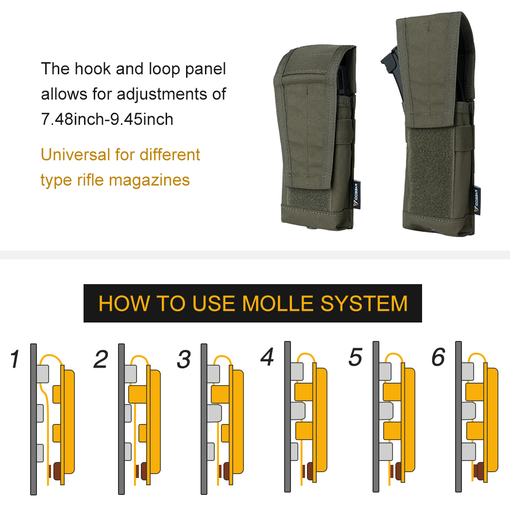 IDOGEAR Tactical 556 Single Mag Pouch Horizontal Pouch 35108