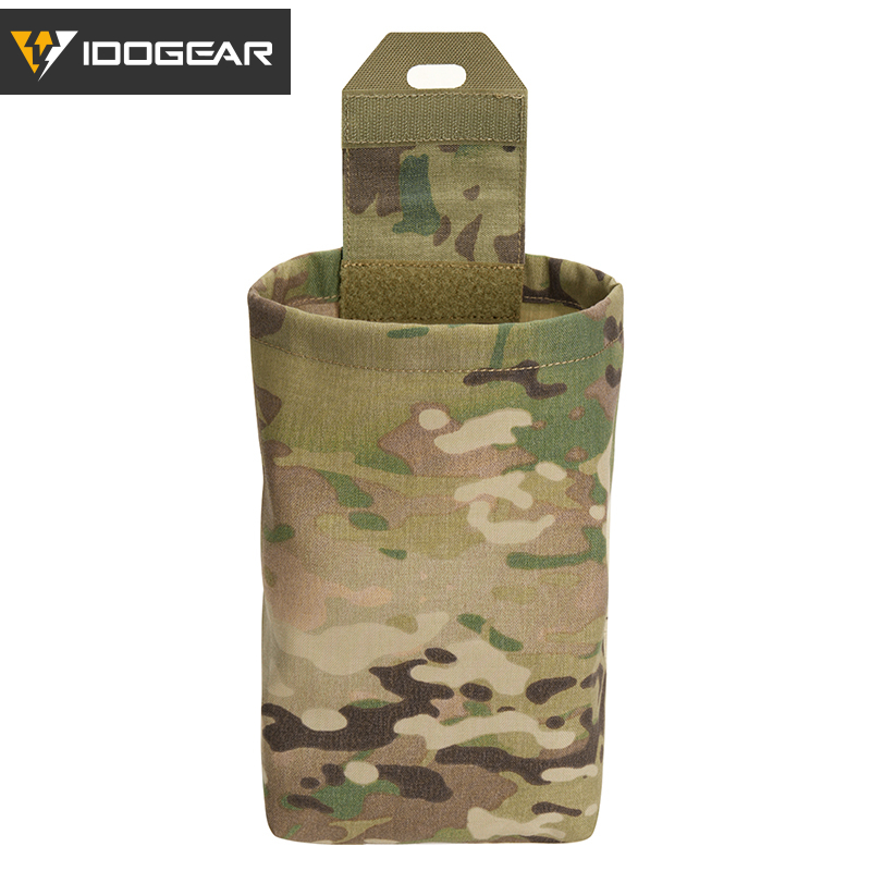 IDOGEAR Roll-Up Dump Pouch Foldable MOLLE Utility Storage Pouch for Outdoor Camping Hiking 35116