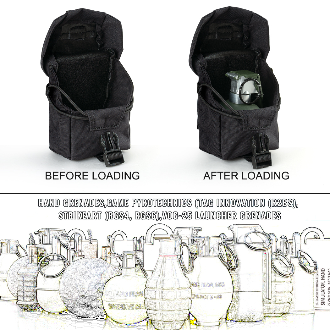 IDOGEAR Tactical Pouch Molle Munti-Functional Grenade Pouch Tool Pouch For Combat Belts Or Vests 35118