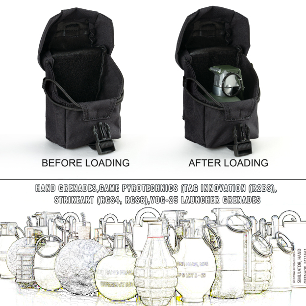 IDOGEAR Tactical Pouch Molle Munti-Functional Grenade Pouch Tool Pouch For Combat Belts Or Vests 35118