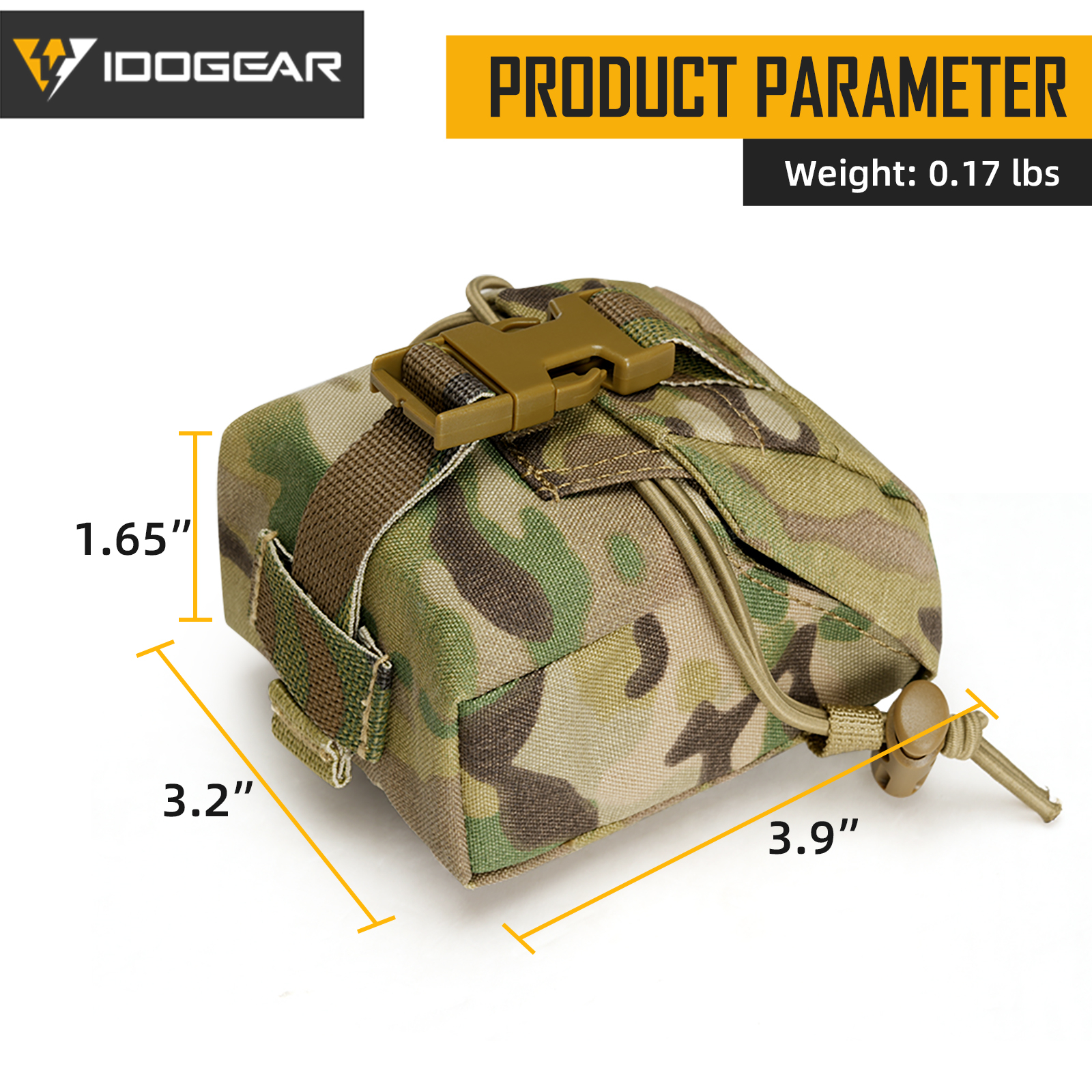 IDOGEAR Multi-Purpose Storage Pouch MOLLE Utility Carry Bag Quick Release for Outdoor Field Training 35118