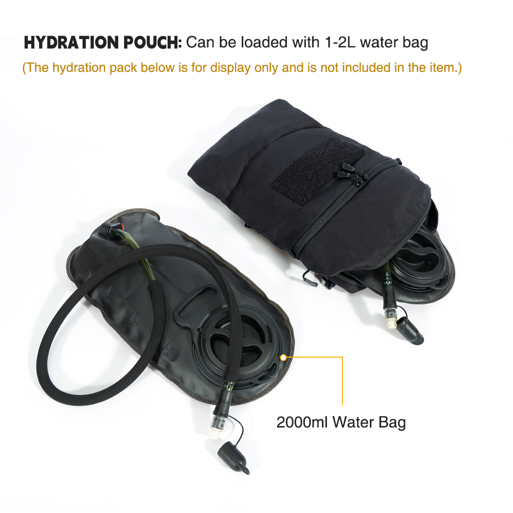 IDOGEAR Tactical 2L Hydration Pack Hydration Backpack Assault Water Bag Hunting 35121