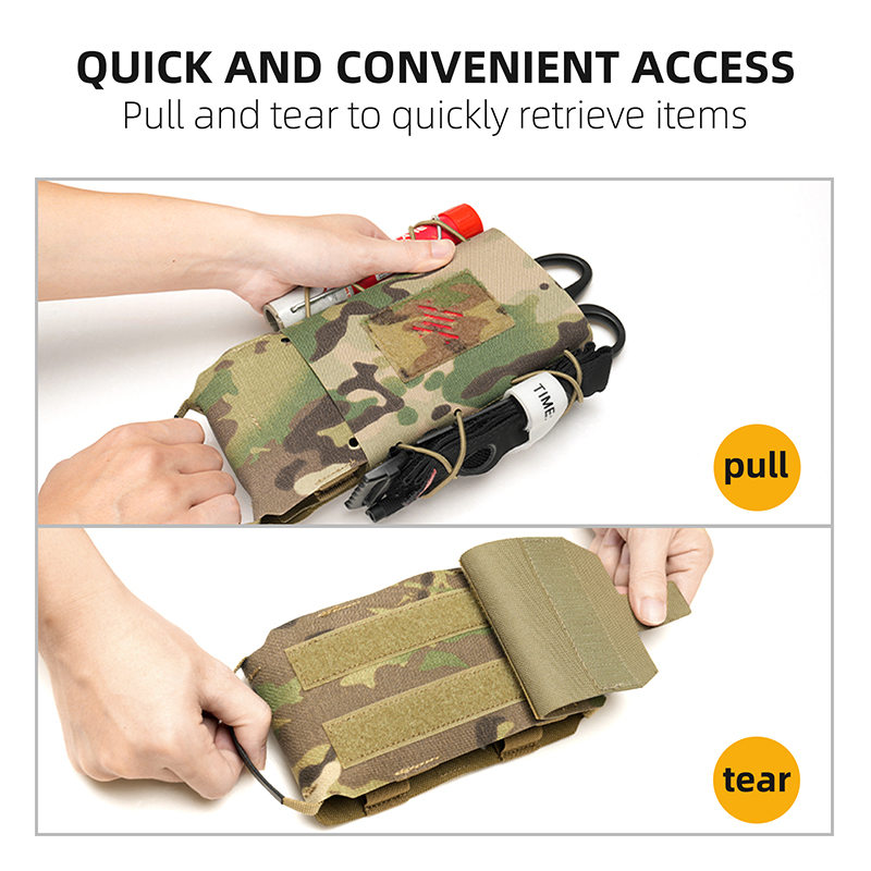 TOPTACPRO Medical Pouch Detachable Quick Release IFAK First Aid Kit Pouch MOLLE Emergency 35132