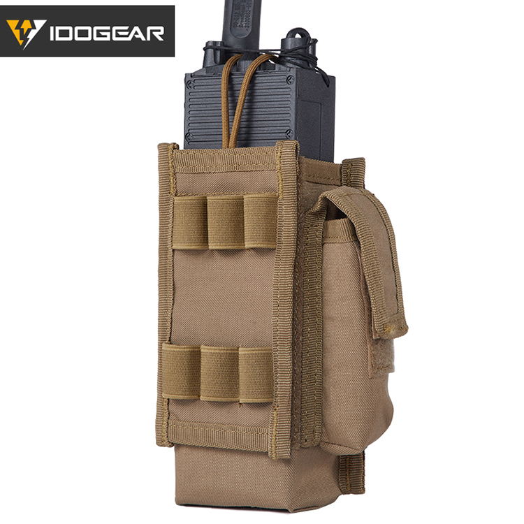 IDOGEAR Tactical Radio Pouch Molle Radio Holder for Walkie Talkies PRC 148/152 Radio Outdoor Sports 500D Nylon 3521-IDOGEAR INDUSTRIAL