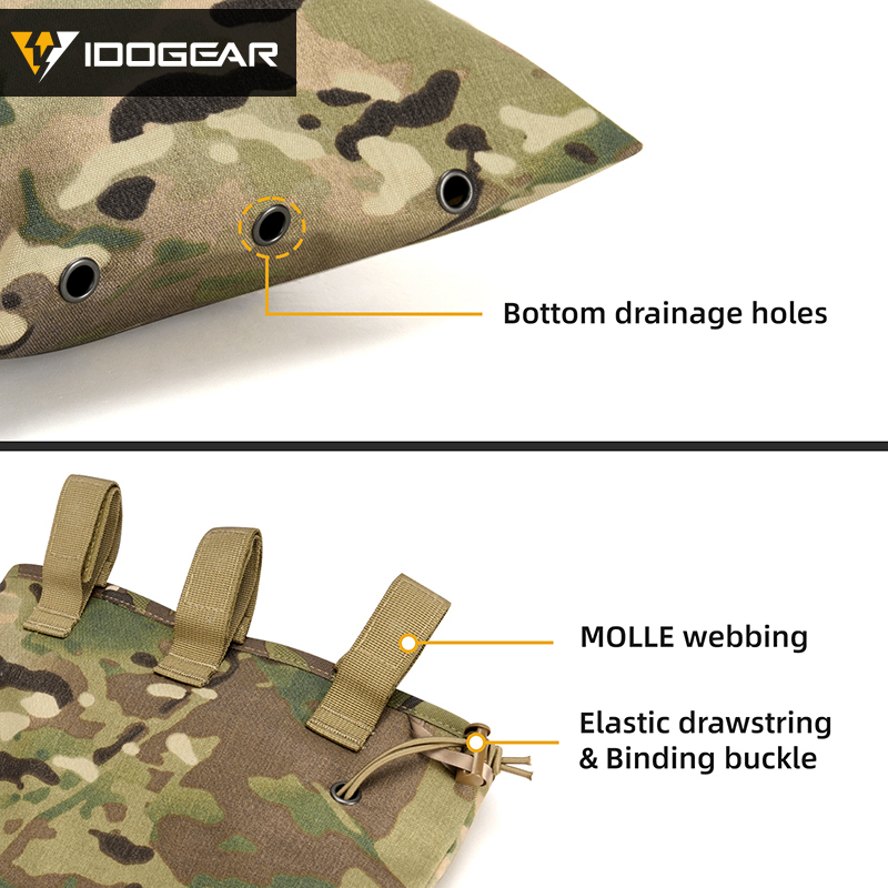 IDOGEAR MOLLE Dump Pouch Foldable Drawstring Storage Bag 3550