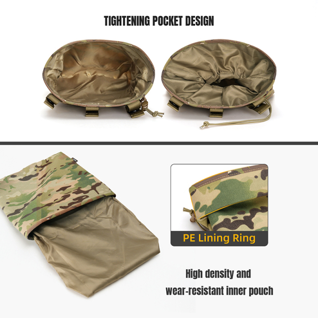 IDOGEAR MOLLE Dump Pouch Foldable Drawstring Storage Bag 3550