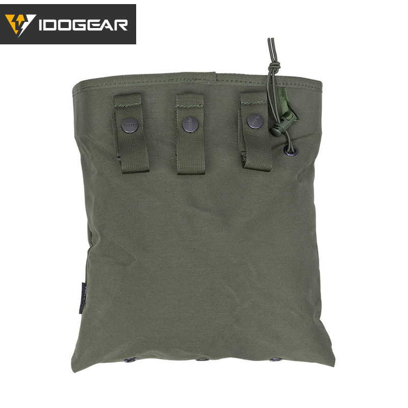 IDOGEAR MOLLE Dump Pouch Tactical Mag Recovery Pouch Drawstring Magazine Recycling Pouch Gear 3550