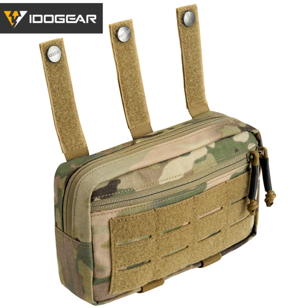 IDOGEAR MOLLE Admin Pouch 2-in-1 EDC Utility Pouch MOLLE Drop Pouch Laser Cut Hook&Loop Panel 3563