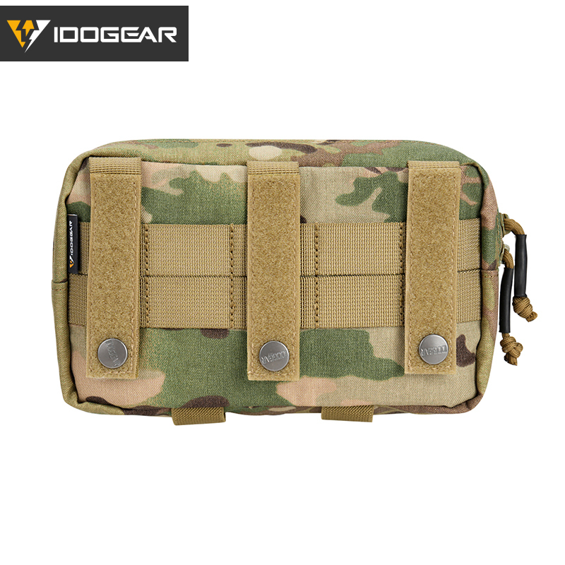 IDOGEAR MOLLE Admin Pouch 2-in-1 EDC Utility Pouch MOLLE Drop Pouch Laser Cut Hook&Loop Panel 3563