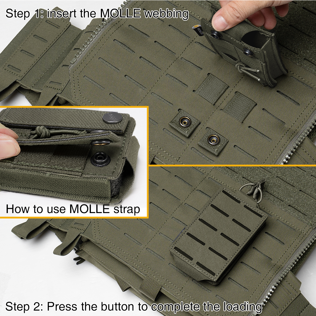 IDOGEAR Tactical LSR 556 Mag Pouch Single Mag Carrier MOLLE Pouch Laser Cut Tool Bags 3566