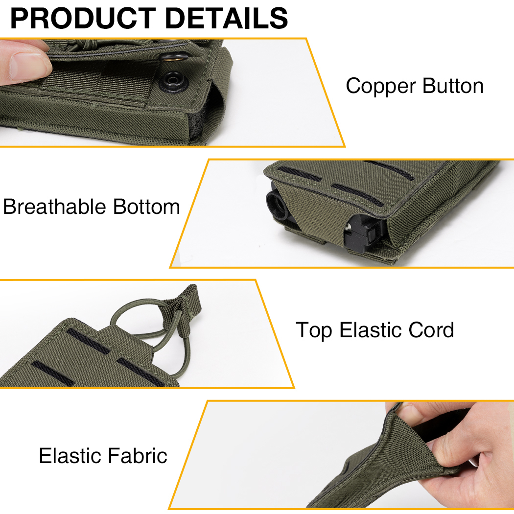 IDOGEAR Tactical LSR 556 Mag Pouch Single Mag Carrier MOLLE Pouch Laser Cut Tool Bags 3566