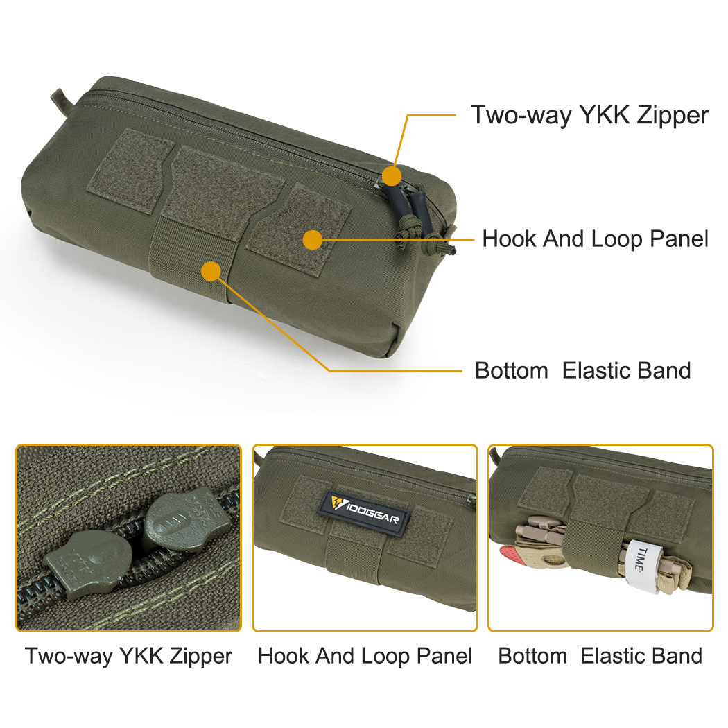 IDOGEAR Tactical Vest with Drop Pouch, Chest Pouch and Triple Mag Pouch Quick Release Laser Cut Combat Vest Set