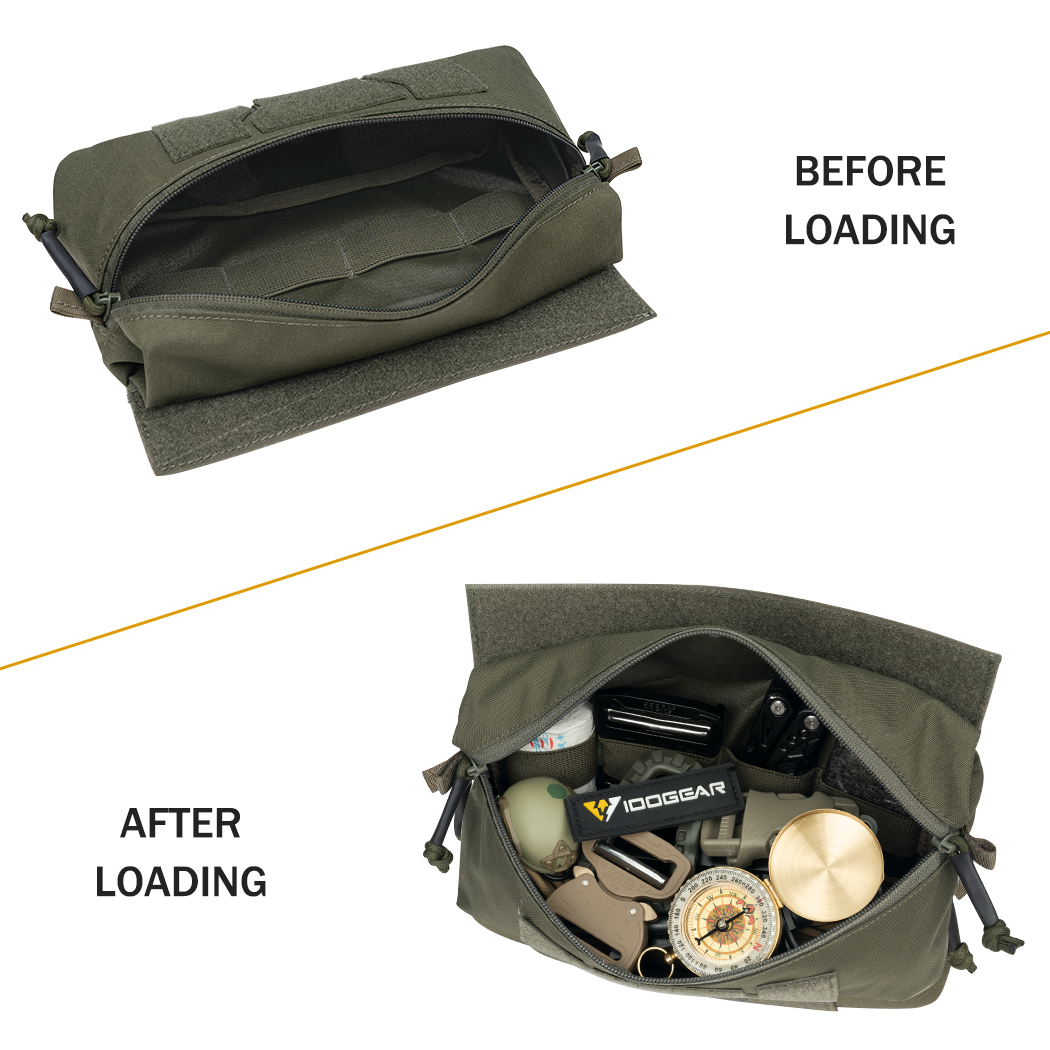 IDOGEAR Tactical Vest with Drop Pouch, Chest Pouch and Triple Mag Pouch Quick Release Laser Cut Combat Vest Set