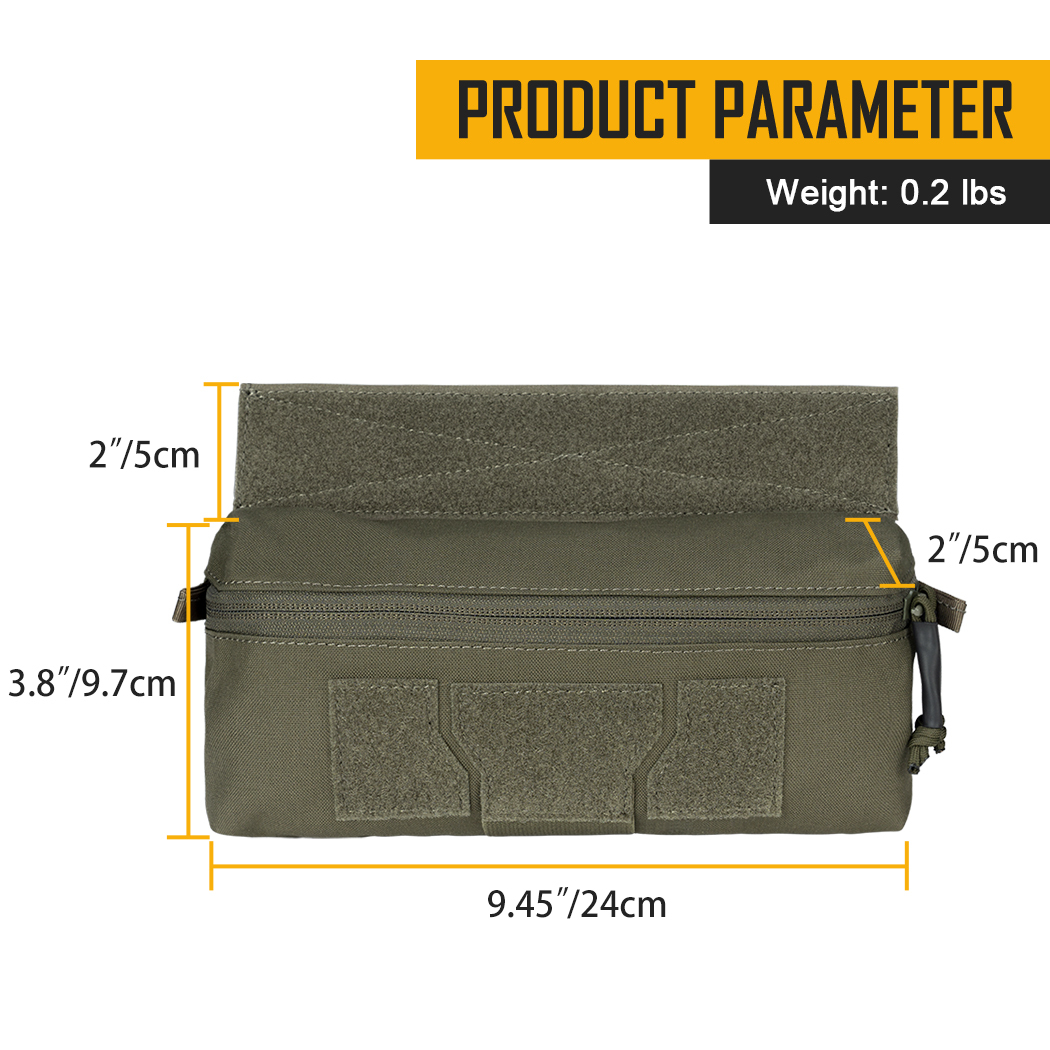 IDOGEAR Tactical Vest with Drop Pouch, Chest Pouch and Triple Mag Pouch Quick Release Laser Cut Combat Vest Set