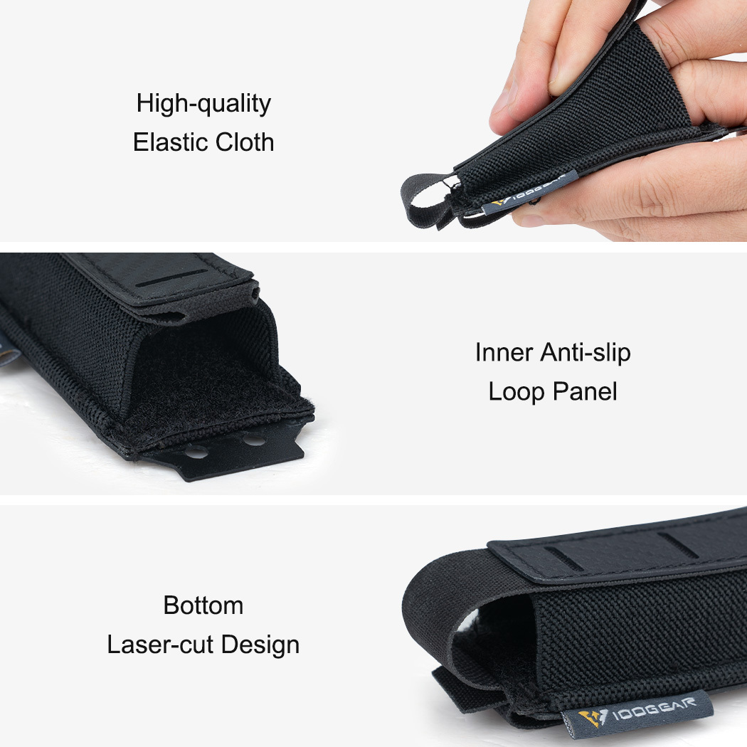 IDOGEAR Tactical Mag Pouch 9mm Single Magazine Carrier Carbon Fiber MOLLE Magazine Pouch 3589